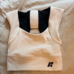 Chic Cream and Black Crop Top